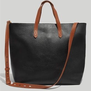 Madewell The Zip-Top Transport Carryall in True Black Brown